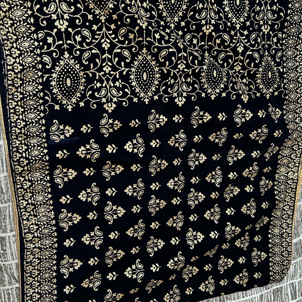 Navy blue Velvet free style Swal
